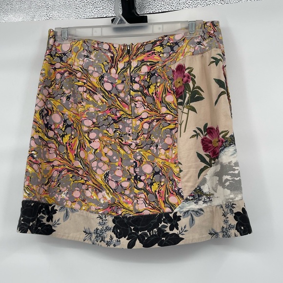 Leifnotes anthropologie mix pattern castle cotton skirt - Picture 2 of 8